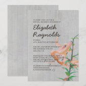 ヴィンテージタイガーリリーブライダルシャワー招待状 招待状 (正面/裏面)