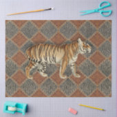 ヴィンテージタイガーレザースネークスキンブラックデカップージ 薄葉紙 (クラフト)