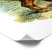 ヴィンテージタイガー動物イラストレーション ポスター (角)