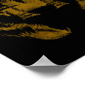 ヴィンテージタイガー顔タイガーヘッドワイルドキャットラバーギフト ポスター (角)