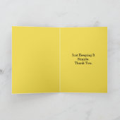 ヴィンテージタイシンプルプライター大事な行事感謝してい カード (内部)