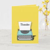 ヴィンテージタイシンプルプライター大事な行事感謝してい カード (黄色い花)