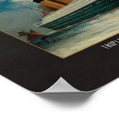 ヴィンテージタイタニックのホワイトスターラインアートポスター ポスター (角)