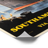 ヴィンテージタイタニックのホワイトスターライン広告 ポスター (角)