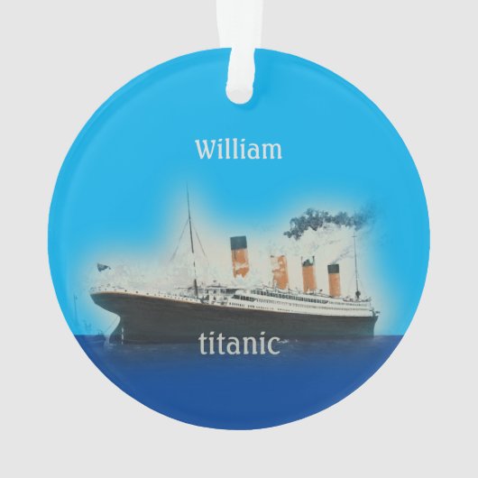 ヴィンテージタイタニック海ライナーキッズ船 オーナメント (裏面)