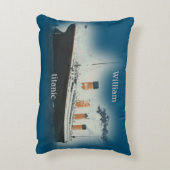 ヴィンテージタイタニック海ライナーボーイシーネーム船 アクセントクッション (裏面(縦))