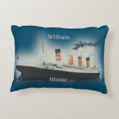 ヴィンテージタイタニック海ライナーボーイシーネーム船 アクセントクッション (裏面)