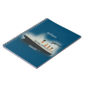 ヴィンテージタイタニック海ライナーボーイシーネーム船 ノートブック (左側)