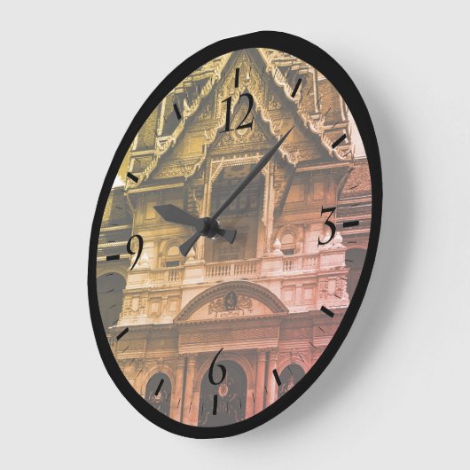 ヴィンテージタイバンコクザチャクリグループ葉書 ラージ壁時計 (傾斜)