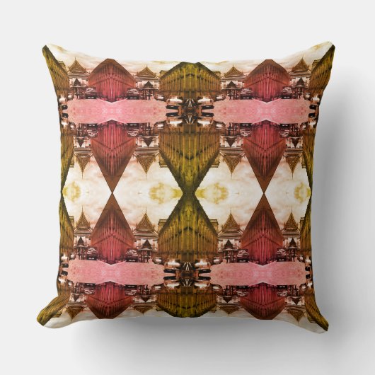 ヴィンテージタイバンコク王室のパレス葉書ドラ クッション (正面)