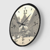 ヴィンテージタイバンコク王室のパレス葉書ドラ ラージ壁時計 (傾斜)