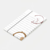 ヴィンテージタイプコーヒーステイン裏打ち付箋 ポストイット (アングル)