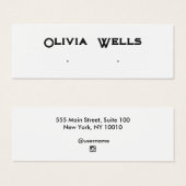 ヴィンテージタイプスタッドイヤリングディスプレイカード (正面&裏面)