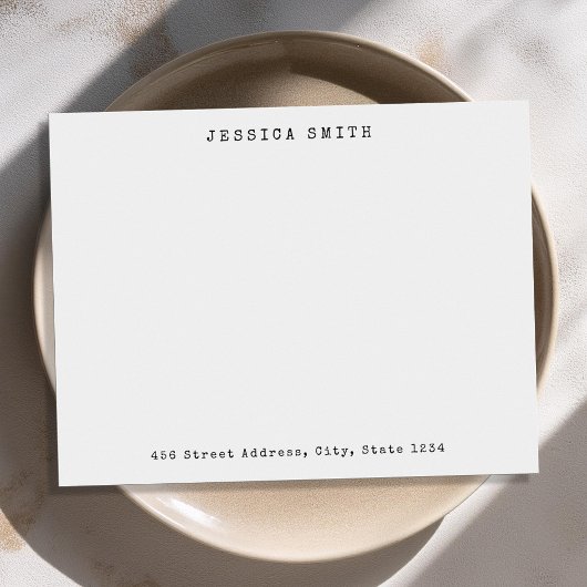 ヴィンテージタイプライタパーソナライズされたー名 ノートカード