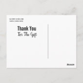 ヴィンテージタイプライターありがとう結婚とう ポストカード (裏面)