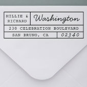 ヴィンテージタイプライターとスクリプト名の差出人住所 セルフインキングスタンプ