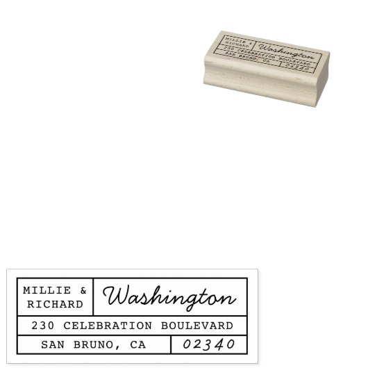 ヴィンテージタイプライターとスクリプト名の差出人住所 ラバースタンプ (押印)