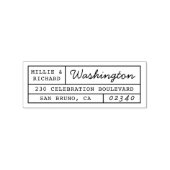 ヴィンテージタイプライターとスクリプト名の差出人住所 ラバースタンプ (インプリント)