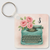 ヴィンテージタイプライターとバラストーリーテラーKeychain キーホルダー (正面)