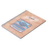 ヴィンテージタイプライターと旋回ライターアイディア ノートブック (左側)