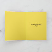 ヴィンテージタイプライターと赤いハートのバレンタインデー カード (内部)