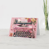 ヴィンテージタイプライターのインスパイア信仰グリーティングカード –  カード (正面)
