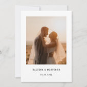 ヴィンテージタイプライターのエロペメント披露宴写真 招待状 (正面)