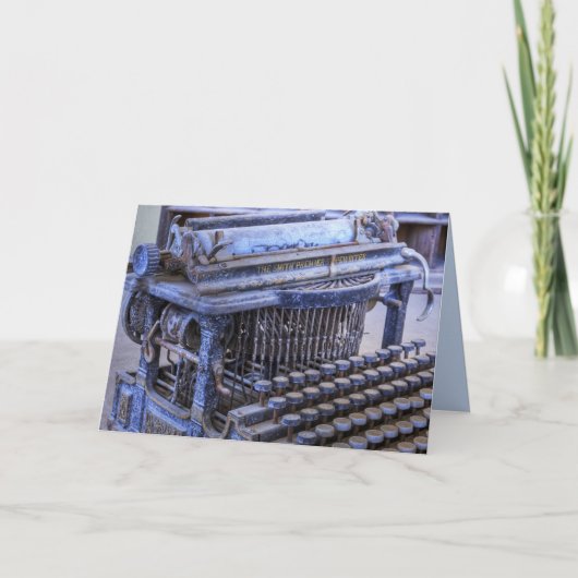 ヴィンテージタイプライターのグリーティングカード シーズンカード (正面)