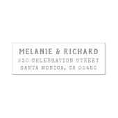 ヴィンテージタイプライターのスタイル名と差出人住所 セルフインキングスタンプ (デザイン)