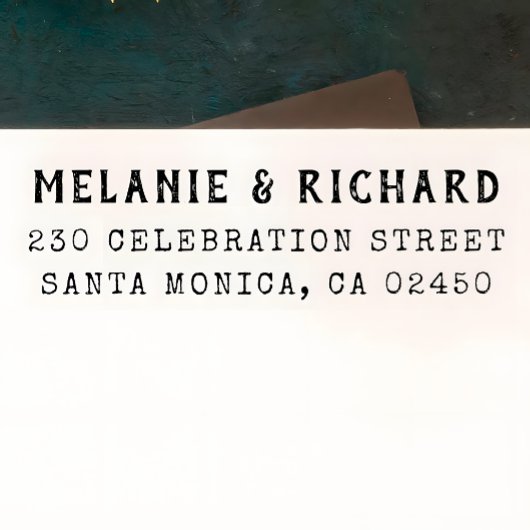 ヴィンテージタイプライターのスタイル名と差出人住所 セルフインキングスタンプ