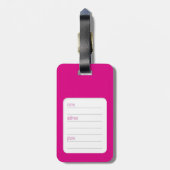 ヴィンテージタイプライターのパターン旅行荷物 ラゲッジタグ (裏面縦)