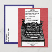 ヴィンテージタイプライターのポストカード インビテーションポストカード (正面/裏面)