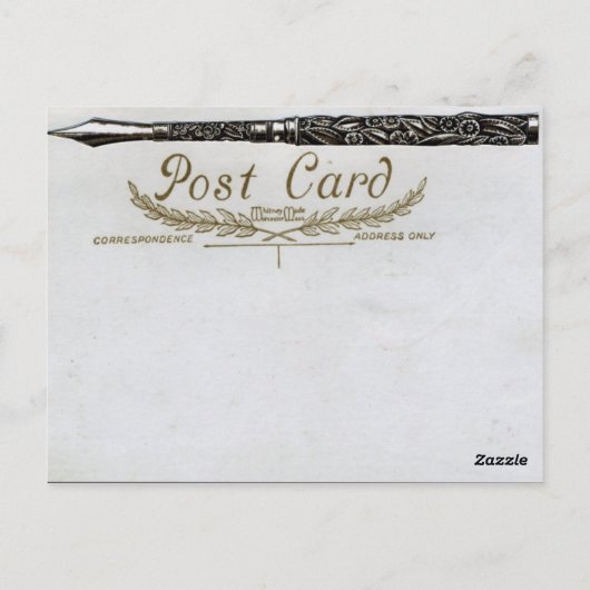 ヴィンテージタイプライターの妖精 ポストカード (裏面)