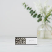 ヴィンテージタイプライターの誕生日挨拶 スキニー名刺 (スタンド正面)