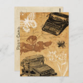 ヴィンテージタイプライターはがき ポストカード (正面/裏面)