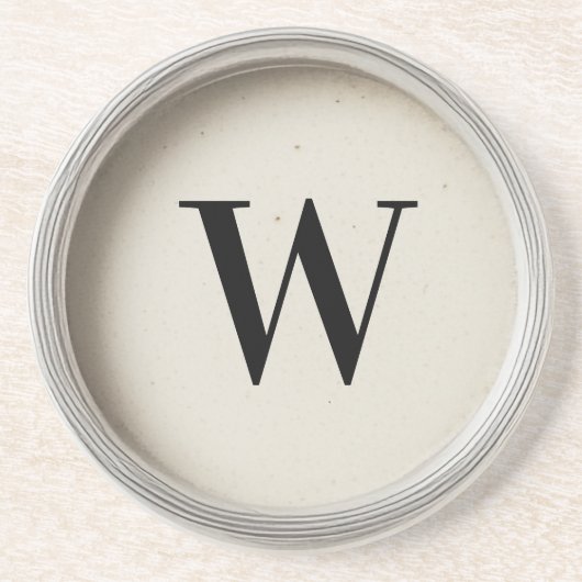 ヴィンテージタイプライターイニシャル コースター (正面)