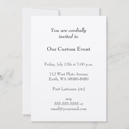 ヴィンテージタイプライターイラストレーション 招待状 (正面)