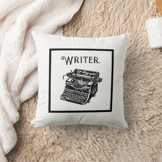 ヴィンテージタイプライターインクスケッチスケッチ クッション (ブランケット)