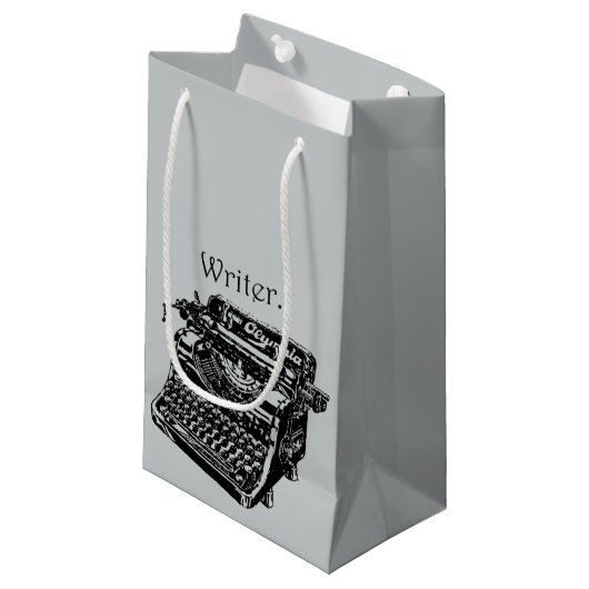 ヴィンテージタイプライターインクスケッチスケッチ スモールペーパーバッグ (正面アングル)