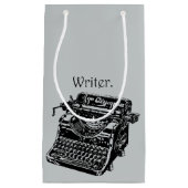 ヴィンテージタイプライターインクスケッチスケッチ スモールペーパーバッグ (正面)