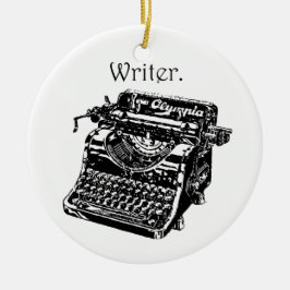 ヴィンテージタイプライターインクスケッチスケッチ セラミックオーナメント