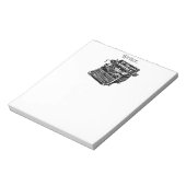 ヴィンテージタイプライターインクスケッチスケッチ ノートパッド (回転)