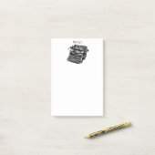 ヴィンテージタイプライターインクスケッチスケッチ ポストイット (デスク上)