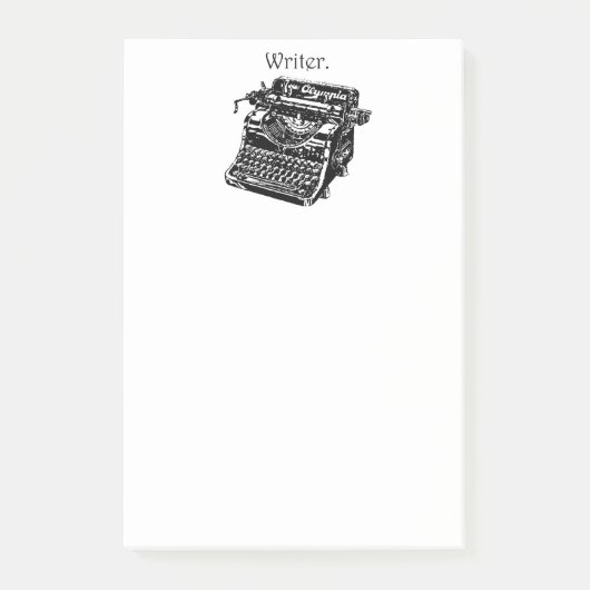 ヴィンテージタイプライターインクスケッチスケッチ ポストイット (正面)