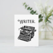 ヴィンテージタイプライターインクスケッチスケッチ ポストカード (スタンド正面)