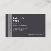 ヴィンテージタイプライターエディター名刺 名刺 (裏面)