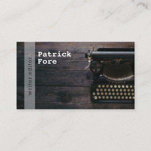 ヴィンテージタイプライターエディター名刺 名刺 (正面)
