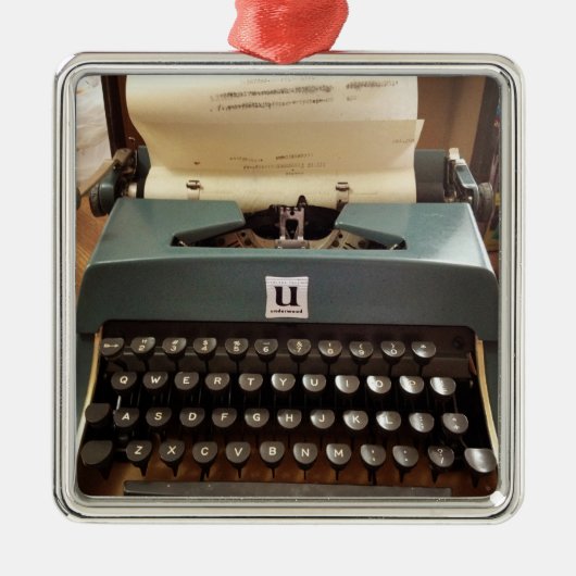 ヴィンテージタイプライターオーナメント メタルオーナメント (正面)