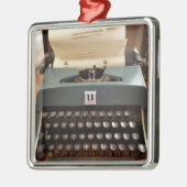 ヴィンテージタイプライターオーナメント メタルオーナメント (左)