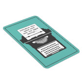 ヴィンテージタイプライターカスタムのメッセージティール(緑がかった色) マグネット (右側)